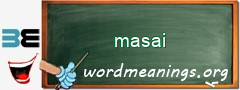 WordMeaning blackboard for masai